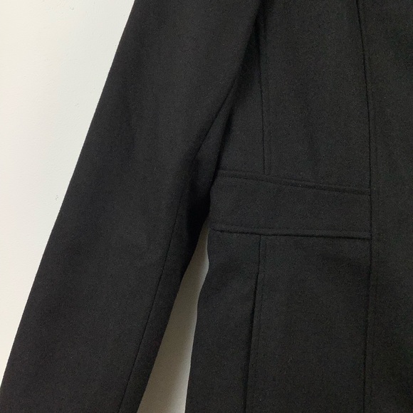 Le Chateau Stand Collar Long Coat in Black - Picture 4 of 5